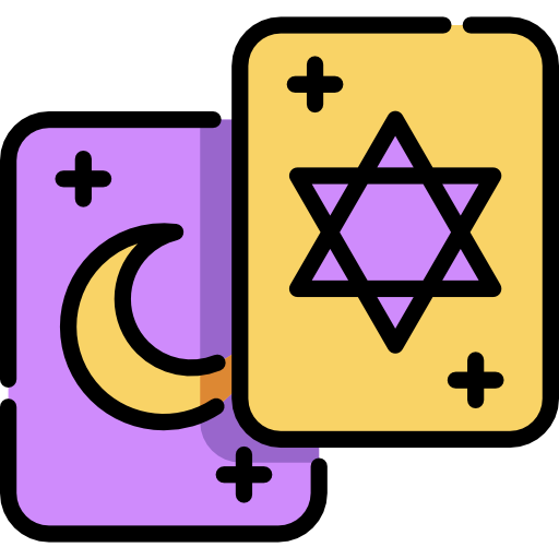Logotipo: Imagem de duas cartas de tarô